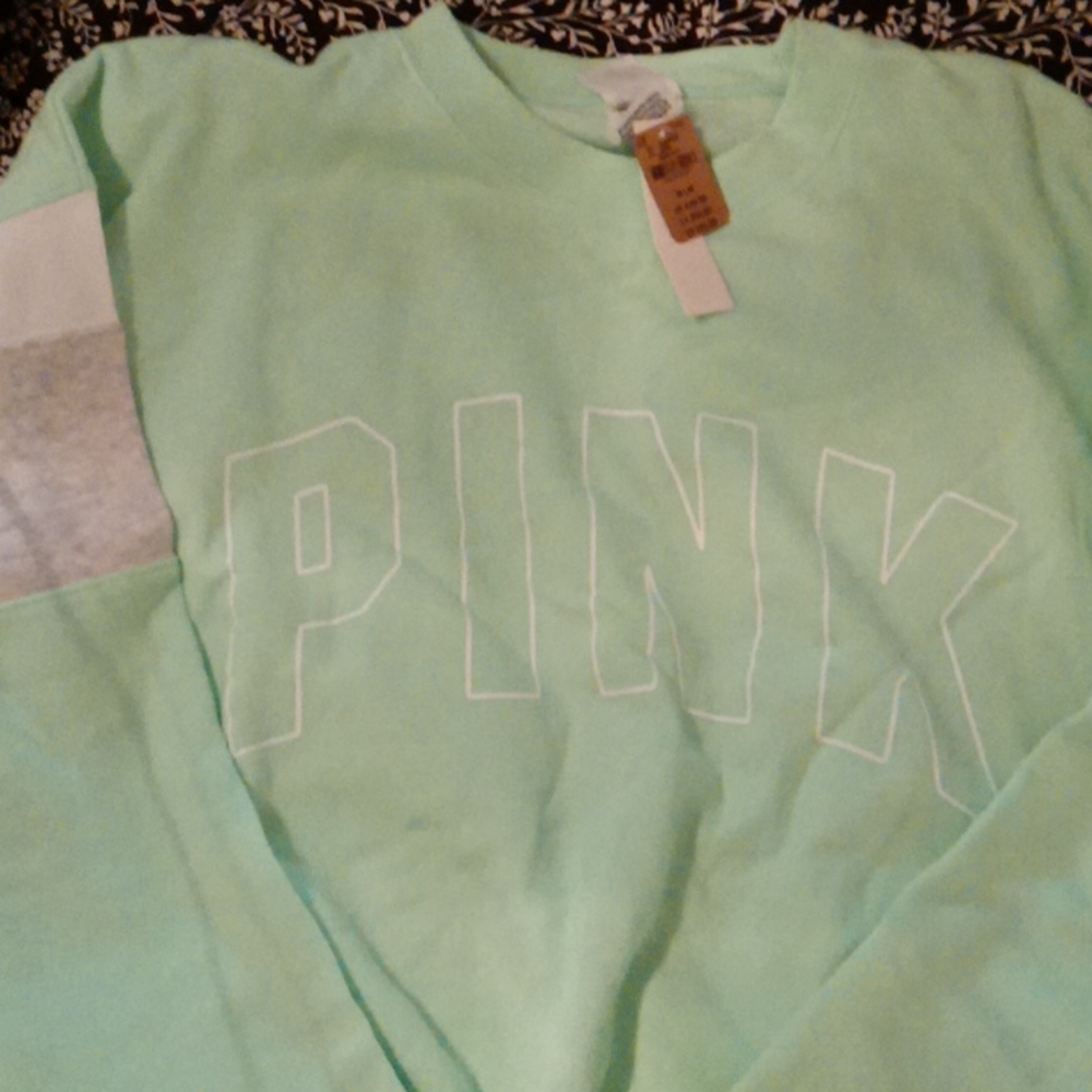 NWT VS Pink cropped crew neck sweatshirt